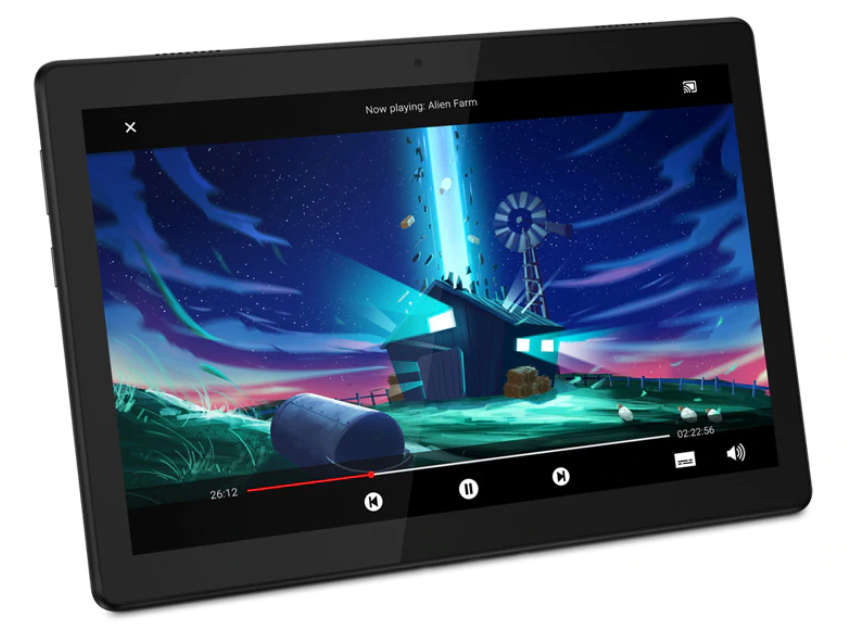 Lenovo Tab M10 25,5 cm (10,1 Zoll, 1280x800, HD, WideView, Touch) Tablet-PC (Quad-Core, 2GB RAM, 16GB eMCP, Wi-Fi, Android 9) schwarz 